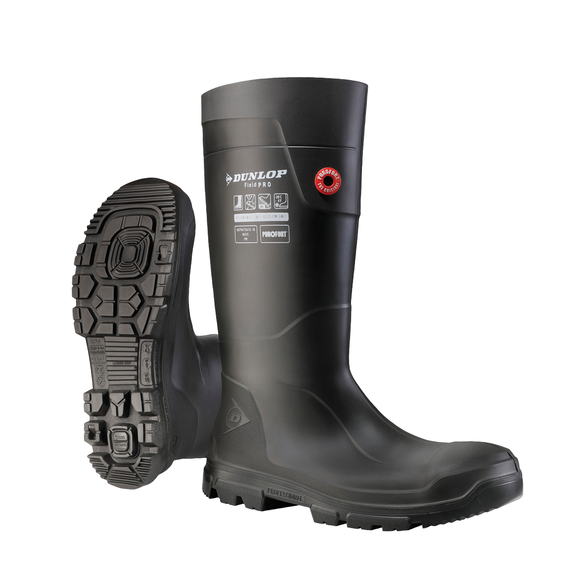 DUNLOP® PUROFORT FIELDPRO FULL SAFETY (BLACK/BLACK) (LJ2HD01) - Medtra World