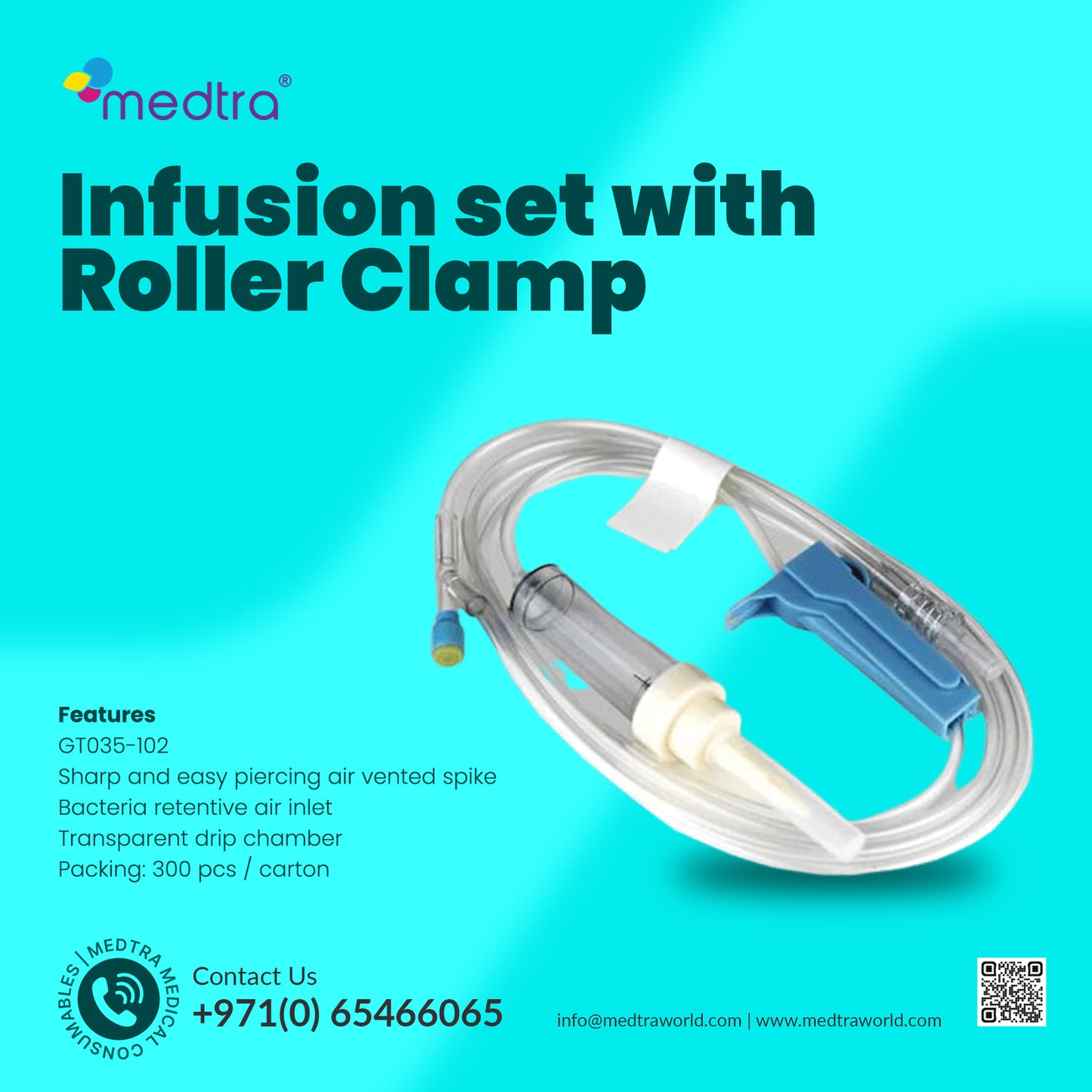 INFUSION SET WITH ROLLER CLAMP - Medtra World