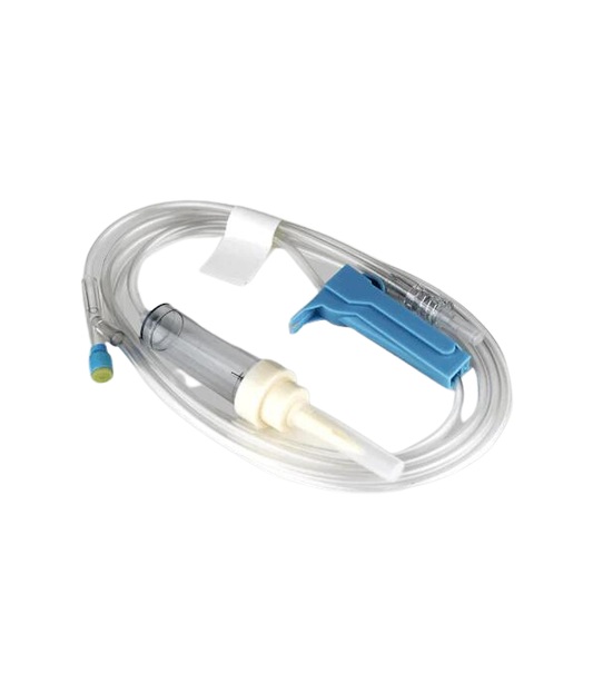 INFUSION SET WITH ROLLER CLAMP