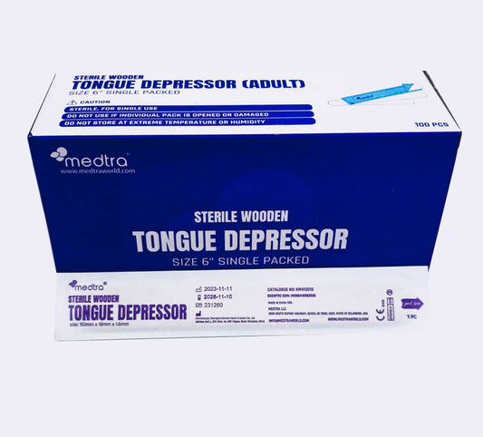 Sterile Wooden tongue depressor - Medtra World